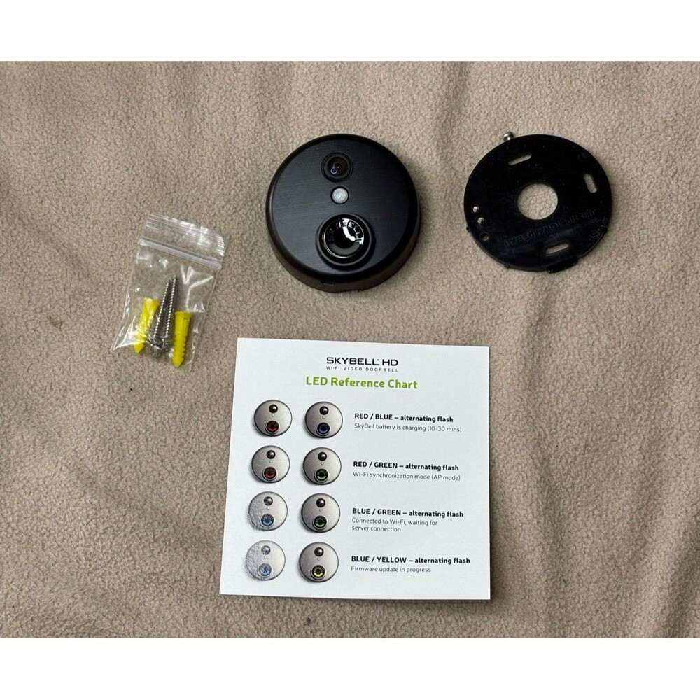 SKYBELL HD V4 Video Doorbell Camera Black 2721210367